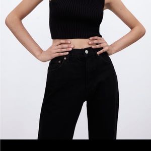 Zara high rise straight leg jeans